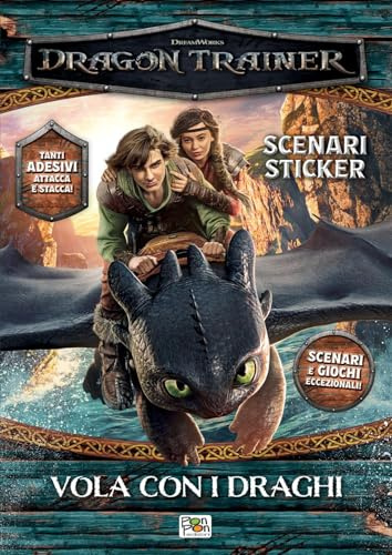 Vola con i draghi. Dragon trainer. Scenari sticker. Ediz. a colori