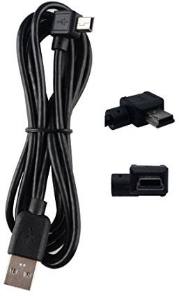 Car Charger for Tomtom - Right Angle MINI USB Cable 1.5m 5ft - In Car Charging & Data Sync PC USB Cable Lead - GO Live, START, RIDER, XL IQR, XL, XXL, XXL IQR, ONE SERIES CE Certified