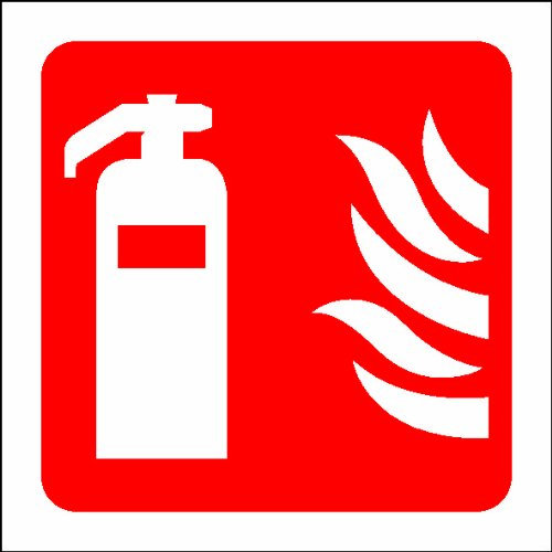 FSSS Ltd FIRE EXTINGUISHER POINT SIGN RIGID PLASTIC 100x100mm