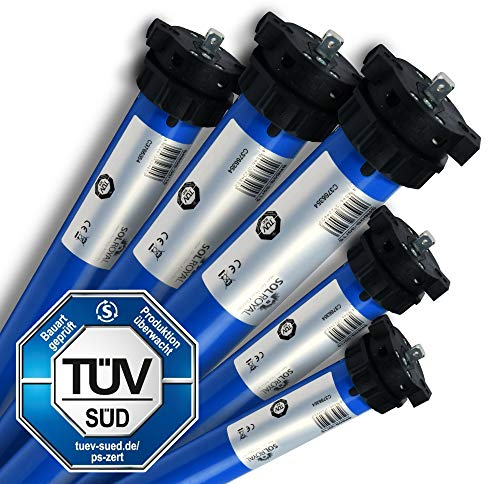 Sol Royal Rolladenmotor 29kg Zugkraft 13Nm Rollladen Motor TÜV zertifiziert für 40mm Achtkantwelle (SW40) – Elektromechanischer Rollladenantrieb Rohrmotor sehr leise & wartungsfrei – SolTec M29