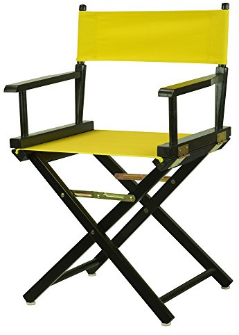 Casual Home Director's Chair ,Black Frame/Yellow Canvas,18 - Classic Height
