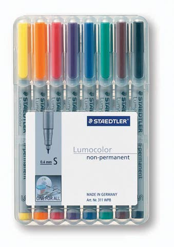 STAEDTLER Lumocolor NonPermanent-Marker 311S, 8er Etui, Menge 8