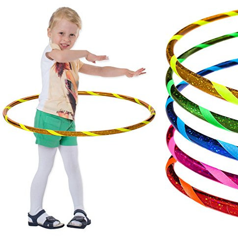Super Star Kinder Hula Hoop Reifen Ø60cm, Gelb-Gelb