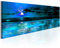 decomonkey Bilder Abstrakt 135x45 cm 1 Teilig Leinwandbilder Bild auf Leinwand Vlies Wandbild Kunstdruck Wanddeko Wand Wohnzimmer Wanddekoration Deko Abstrakt Meer Sonne blau