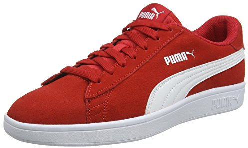 PUMA Unisex Smash V2 Turnschuhe, Ribbon Red Puma White, 42.5 EU