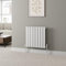 DuraTherm® 600 x 604mm White Horizontal Designer Radiator Single Column Flat Panel Modern Modern Central Heating Panels Bathroom Radiators