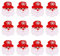 Toyvian Weihnachten Brosche Pins LED Licht Blinky Weihnachtsmann Abzeichen Weihnachten Schmuck Party Favor 12 Stück (Rot und Weiß)