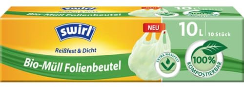 Swirl Bio-Müll Folienbeutel mit Tragegriff, 10 Stück