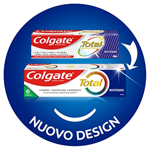 Colgate Total Whitening Zahnpasta mit antibakteriellen Inhaltsstoffen, 75 ml