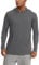 KEFITEVD Mens Running Top Long Sleeve Lightweight Hoodie Summer Sun Protection Breathable Fishing Moisture Wiking Shirts Dark Grey