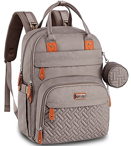 BabbleRoo Wickeltasche Rucksack – Große Kapazität, 17 Taschen, Wasserdicht – mit Wickelauflage, abnehmbarem Schnullerhalter, Kinderwagengurten – Reiserucksack für Mama & Papa