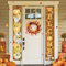 Allenjoy Willkommens-Herbst-Veranda-Dekorationen zum Aufhängen an der Tür, Banner-Set, Dankbare Herbsterntezeit, Kürbis, Ahornblätter, rustikales braunes Holz, 30 x 180 cm, 2 Stück
