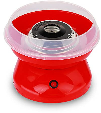 Mini Cotton Candy Floss Maker Machine Home,Sugar Machine Kit,Cotton Candy Machine for Kids Party Sweet (red)