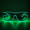 NIWWIN LED Brille, Cyberpunk LED Brille, flexibler Draht Neon Brille,Flashing LED Sonnenbrille Kostüme für Cosplay, Bar, Club, Partybrille, Geschenk, Party Gadgets, EDM, Halloween (1, Grün)