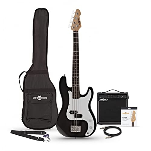 LA Basso a scala corta con amplificatore da 15W e accessori di Gear4music