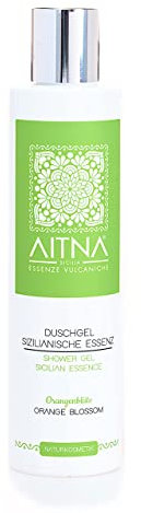 Aitna - Sicily Volcanic Essences – Shower Gel for Men and Women – Natural Skin Body Wash - Orange Blossom – 1 Pack (200 ml)