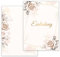 10x Einladungskarten Beige Aquarell mit Umschlägen Klappkarten Einladung Party Geburtstag Umschläge elegant Hochzeit Jubiläum 20 30 40 50 60 70 80 Blätter Vintage (2 Seitig OHNE Umschläge)