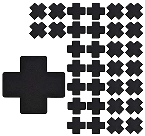 ZoeTekway 16 Paar Schwarze Brustwarzenabdeckungen, Brustband, wasserdicht, unsichtbar, atmungsaktiv, selbstklebend, Einweg, Kreuzform
