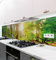 MyMaxxi Küchenrückwand Folie selbstklebend matt Versteift - einfache Montage ohne Bohren - Motiv Wald 60cm hoch - Spritzschutz Küche Klebefolie - Bäume Lichtung Tannen 400 x 60cm