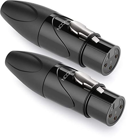 deleyCON 2X Adaptateur Audio XLR Prise XLR à Confectionner Prise Femelle XLR vers Raccord Brut XLR pour Les Câbles et Les Appareils XLR Haut-Parleur Microphone Table de Mixage Instruments de Musique