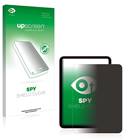 upscreen Anti-Spy Blickschutzfolie für Apple iPad 10.9 WiFi 2022 (Hochformat, 10. Gen.) Made in Germany, Privacy Folie [Blaulichtfilter]