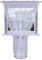 Generisch Balkontürgardine 200 x 230 Weiss lang Fertiggardine Wohnzimmer Voile Gipüre