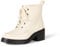 Amazon Essentials Stivali con Zeppa Interna Donna, Ecru Finta Pelle, 42.5 EU Larga