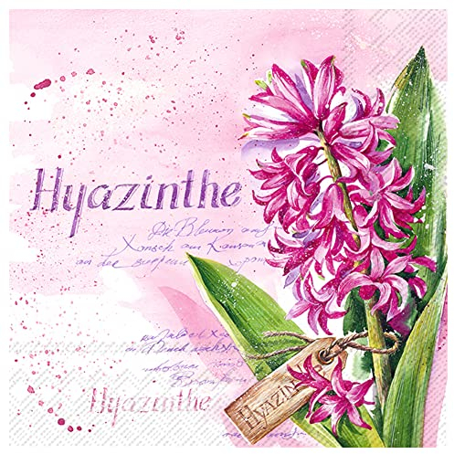 Serviette Hyazinthe Pink Perl, 20 Stück