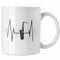 Trendation - Saxophon Tasse Geschenk Herzschlag Saxophonist Kaffeebecher Geschenkidee Lustig (Weiß)