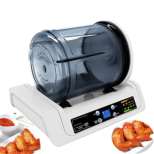 RISELY Vakuum-Tumbler-Marinator, Kommerzieller Fleisch-Tumbler-Marinator Mit Automatischer Abschaltung, 7 L Fassungsvermögen Und Max. 10 Stunden Timing-Funktion, Tragbar Und Schnell