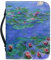 Kuiaobaty Monet Art Buchhülle aus weichem Leder mit Griff, Seerosenmalerei, neuartige Buch-Tragetasche mit Innenfächern für Handy, Stift