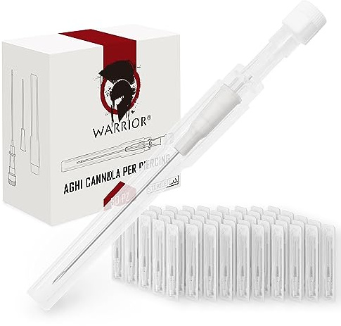 WARRIOR Katheternadeln Zum Piercing Sterilisierte Einweg Nadeln Piercing Kanülen Tattoo-Zubehör