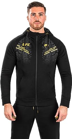 Venum, UFC Adrenaline by Replica Herren Zip Hoodie, Herren, S, Schwarz/Gold