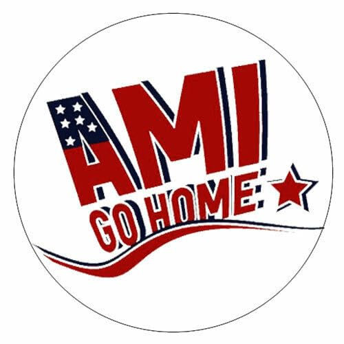 Sammys Shirt Store Ami go Home - Flag Style Aufkleber 24 cm