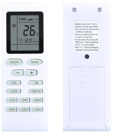 GOUYESHO YB1FA - Mando a Distancia de Repuesto para acondicionador de Aire GREE A/C Compatible con YB1F2 YB1FA