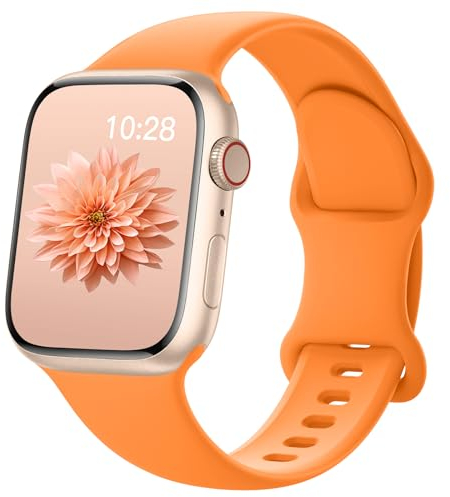 AMSKY Cinturini in Silicone Compatibile con Cinturino Apple Watch 40mm 44 mm 46mm 45mm 41mm 42mm 38mm 49mm Donna Uomo, Sportivi Compatibile con Apple Watch Se Ultra Series 10 9 8 7 6 5 4 3 2 1