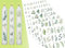 Sugeru® 6 X DIN A5 eukalyptus kerzenfolie(200+Muster), Kerzentattoo Wassertransferdruck | Wasserschiebefolie kerzen dekorieren| deko taufe eukalyptus | kommunion deko eukalyptus,tischdeko eukalyptus