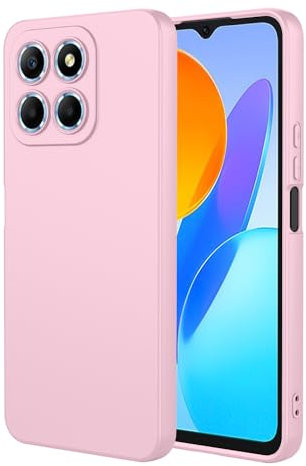 TAUYN Coque pour Honor 70 Lite/Honor X8 5G/Honor X6, Très Mince Doux Liquide Silicone Housse, TPU Silicone Antichoc Protection Etui, Rose