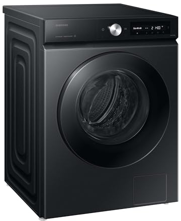 Samsung WW11DB7B34GBU2 Bespoke Waschmaschine, 11 kg, 1.400 U/min, Extra energiesparend, EEK: A (-20 Prozent), AI Ecobubble, SuperSpeed 39 Min, AI Control, SmartThings App, AI Energy Mode, Schwarz