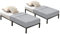FetiNes 2er Set Bettrahmen Einzelbett 90 x 200 cm Plattformbettrahmen Metallbett, Modern Bettgestell Jugendbett mit Lattenrost Schwarz, Leichte Montage