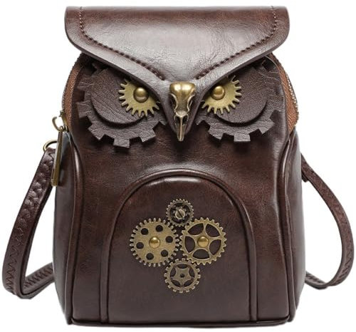Steampunk Gothic Tasche Geldbörse Pu Leder Eule Geldbörse Handtasche Retro Satchel Umhängetasche Umhängetasche Für Frauen Mädchen