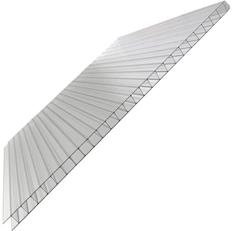 Britshield® 4mm Clear Polycarbonate Greenhouse and Roofing Sheets (Width:500mm to 2100mm) (Length:4250mm to 7000mm)