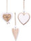 QLEUIFT 3 PCS Ciondolo Decorativo a Forma di Cuore, in Legno, Decorazione per finestre, Idea Regalo, Decorazione per finestre, in Legno, Decorazione per finestre, Ornamenti Natalizi