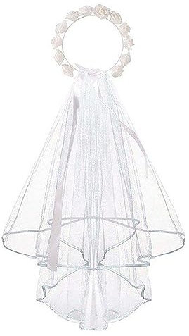 alloneslife Zartes Braut-Stirnband mit Schleier, Junggesellinnenabschied, Haarreif, Verlobungsfeier, Kopfschmuck, Hochzeit, Fotoshootings