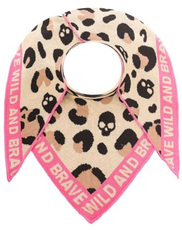 Zwillingsherz Dreieckstuch/Schal death Leo beige pink