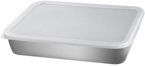 Cabilock Ergonomic Stainless Steel Tray Portable Food Pan for Efficient Cooking Fridge Organization