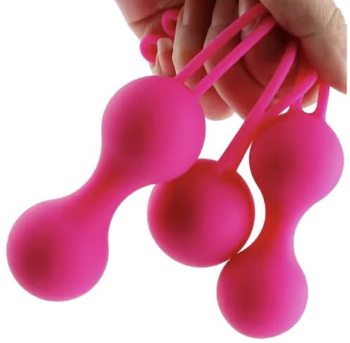 Bolas Chinas, Bola Pélvicas, Fortalece los Músculos Pélvicos y Previene la Incontinencia Urinaria,Entrenamiento Completo del Suelo Pélvico para Mujeres,Rosa