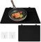 Gohytal Couvre-plaque de cuisson 62 x 53 cm, en une seule pièce, pour plaques vitrocéramiques et à induction, plaque de protection anti-rayures avec crochets, protection anti-éclaboussures et