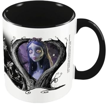 Corpse Bride Emily & Victor Frame Mug White/Black One Size 325ml Contrast Handle