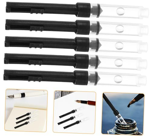 10pcs Fountain Pen Converter Gold Pen Refillable Pens Fountain Sailor Fountain Pen Rotating Refill Fountain Pen Fountain Pen Ink Sailor Fountain Refill Ink Refill Gel Black Plastic